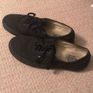 Solid black vans